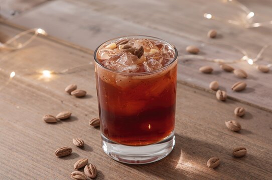 Traditional Ramadan beverage made from Jallab with nuts