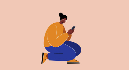 Person using smartphone browsing social media or messaging Modern digital lifestyle and connectivity