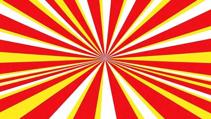 Vibrant Red Yellow and White Sunburst Background.