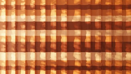 Warm Brown and Gold Plaid Pattern Background.