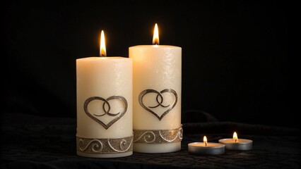 candles on a dark background