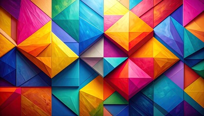 Colorful geometric abstract art background vibrant design.