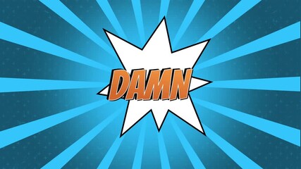 Comic book style damn explosion suitable for graphic design projects, retro themes, vibrant posters, and comic bookinspired artwork. Great for impact. - Powered by Adobe