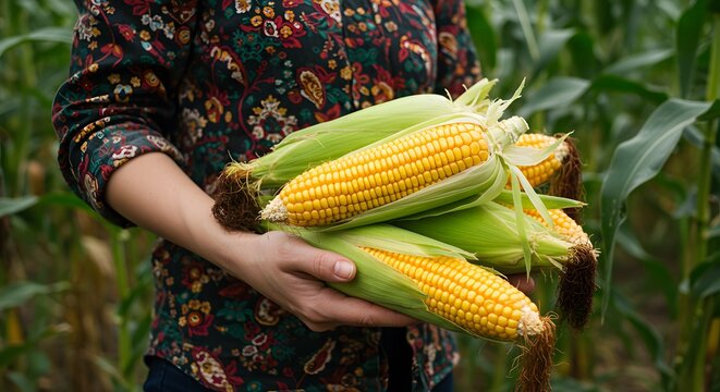Corn cob harvest
