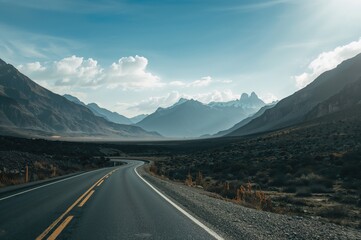 Mountain-lined scenic route for an adventurous drive