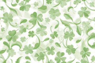 Light-green shamrock seamless design for festive celebration background