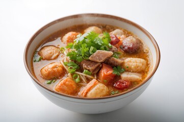 Vermicelli noodle soup with seafood