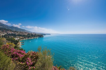 Fototapeta premium Breathtaking panorama of the coastal Mediterranean landscape
