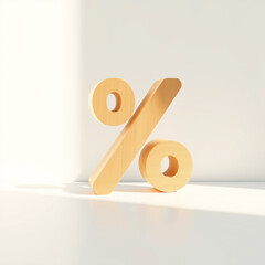 Stylish Wooden Percentage Sign Display