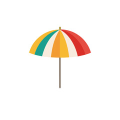 Obraz premium Colorful Beach Umbrella Vector Illustration