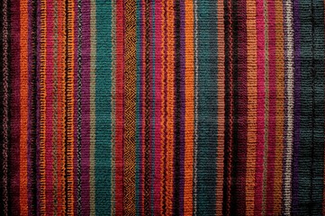 Obraz premium Colorful Texture of Traditional Woolen Fabric Background