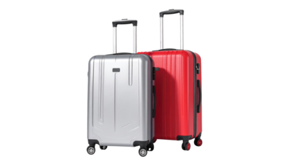  Travel luggage collection, dual styles isolated on transparent background