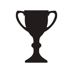Black silhouette of a champion trophy