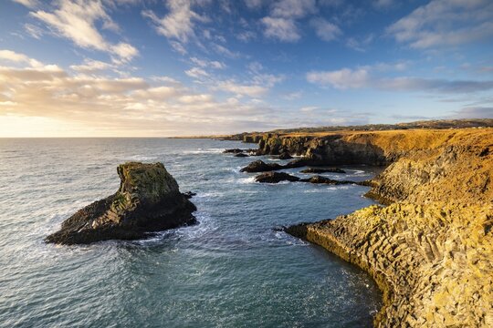 Coast near Arnarstapi, Sn&auml;fellsnes Peninsula, Sn&aelig;fellsnes, West Iceland, Iceland
