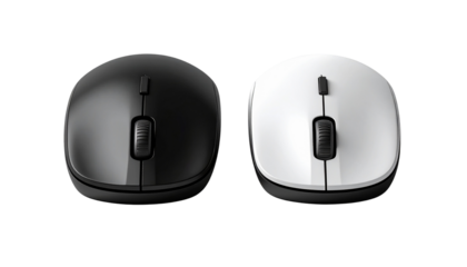 Computer mouse bundle, two variations isolated on transparent background