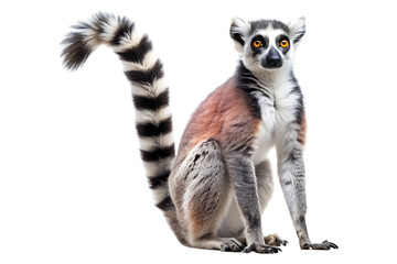 Fototapeta premium cute Lemur isolated on transparent background