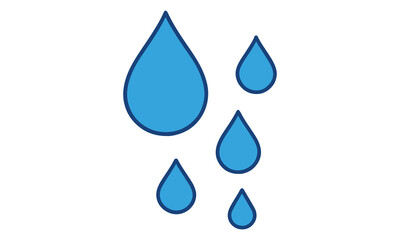 Water drop shape. Blue water drops set. Vector blue water drop icon set. Water drop Logo Template vector illustration. water splash and water drop on light background.