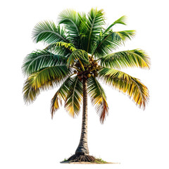 Fototapeta premium Lush tropical palm tree against black