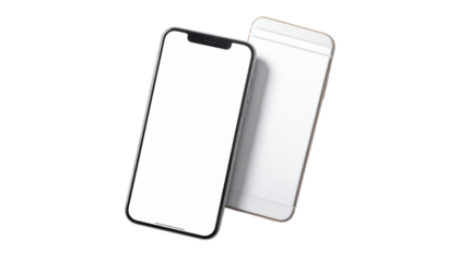 Modern phone collection, dual styles isolated on transparent background