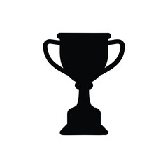 Black silhouette of a champion trophy