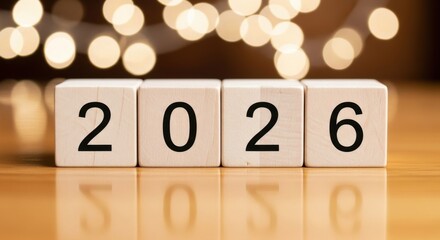 Naklejka premium The Year Twenty Twenty Six Approaching New Beginnings Awaiting