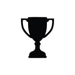 Black silhouette of a champion trophy