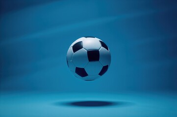 Naklejka premium Soccer ball in motion on white background