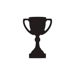 Black silhouette of a champion trophy