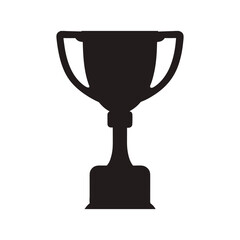 Black silhouette of a champion trophy