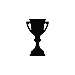 Black silhouette of a champion trophy