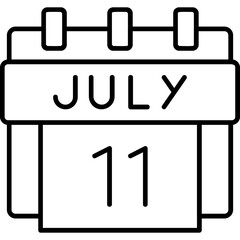 11th July Date Icon