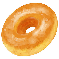 リアルな穴あきプレーンドーナツ