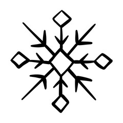 snowflake handdrawn icon