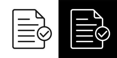 Approved document icon, document with check mark tick © dlyastokiv