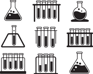 Science Laboratory Equipment Flask Beaker Test Tube Experiment Chemical Reaction