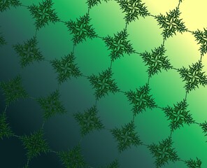 seamless modern pattern with gradient green tones and geometric shapes, futuristic abstract background texture