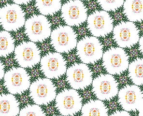 abstract seamless pattern of white cactus icons on orange background, minimal tropical design with warm tone color