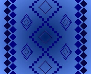 seamless digital pattern with blue diamond shapes, futuristic abstract symmetry texture for wallpaper, web, and tech design