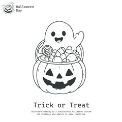 Halloween trick or treat ghost
