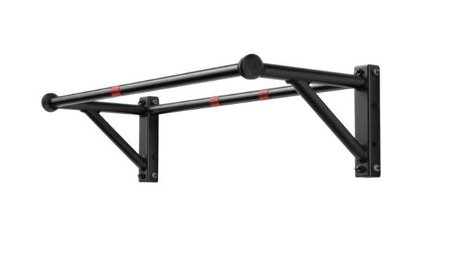 Wall Mounted Pull Up Bar Isolated on White Background