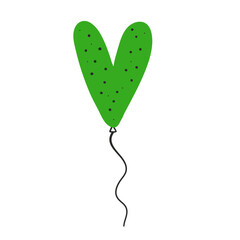 Illustration of a green heart-shaped ball — a symbol of love and hope.