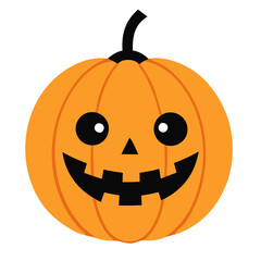 Illustration of a bright yellow pumpkin