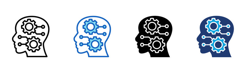 Obraz premium Expert System icon Multi Style Vector Illustration