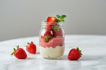 Jarred strawberry treat