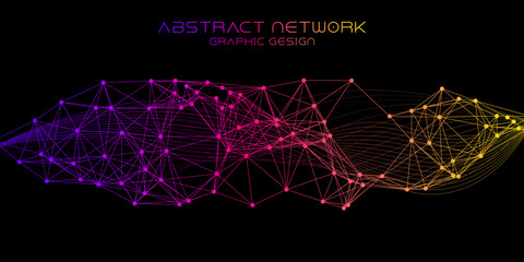 Vibrant abstract digital network background featuring interconnected nodes and glowing data lines, symbolizing global connectivity, technology, and futuristic innovation