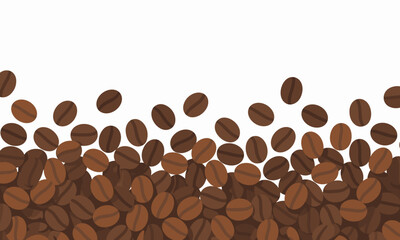 Obraz premium Elegant brown coffee beans background for cafe menu, package design, or coffee shop promotions