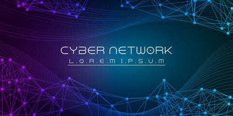 Abstract digital network connections with glowing nodes and lines forming a complex futuristic mesh structure, ideal for technology backgrounds and data visualization