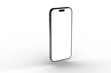 High-quality image of a modern smartphone with a blank screen, perfect for app presentations or website mockups.