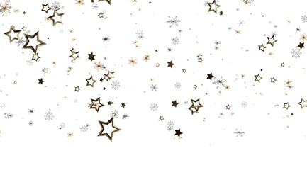 Elegant design with gold and silver stars, perfect for holidays and celebrations. High-resolution image.