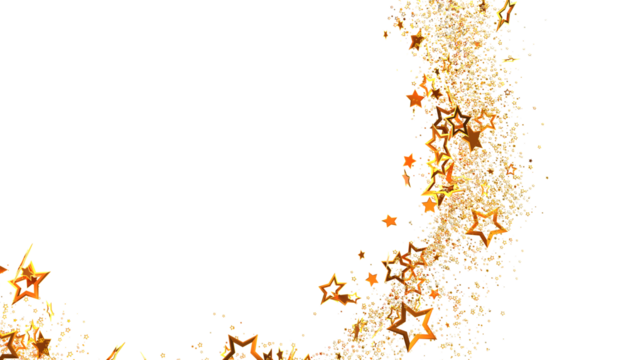 Sparkling gold stars on white. Perfect for celebratory designs, invitations, and more.